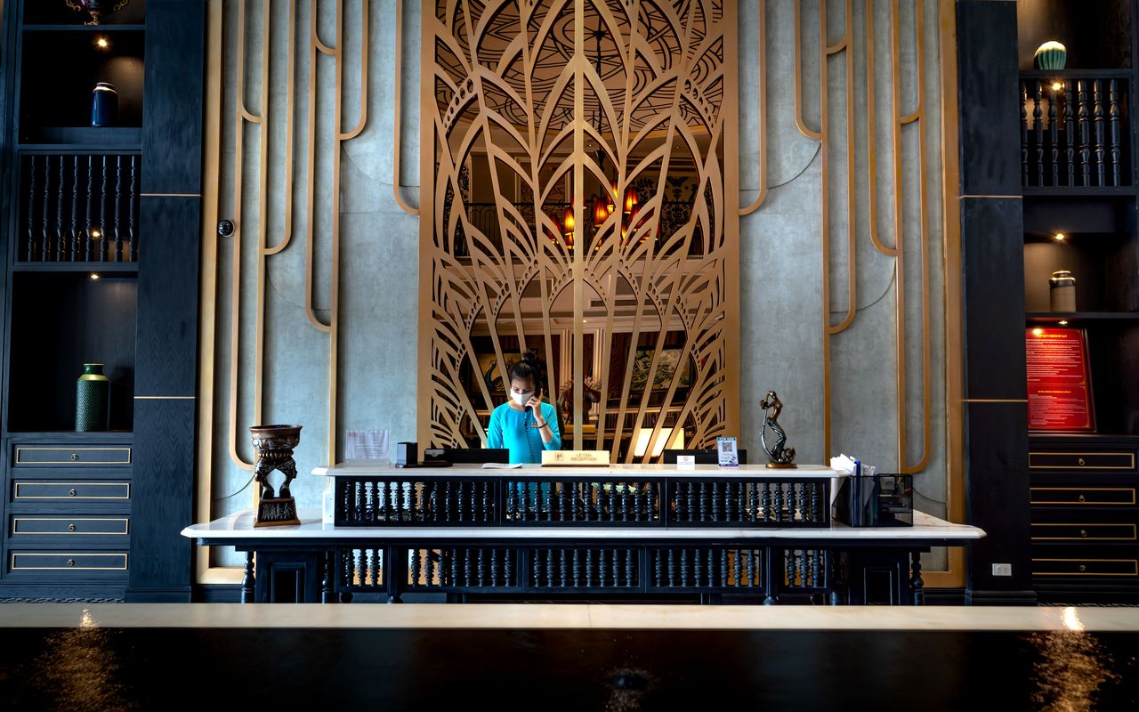 Filipino hospitality and food-service staff at a Gulf venue